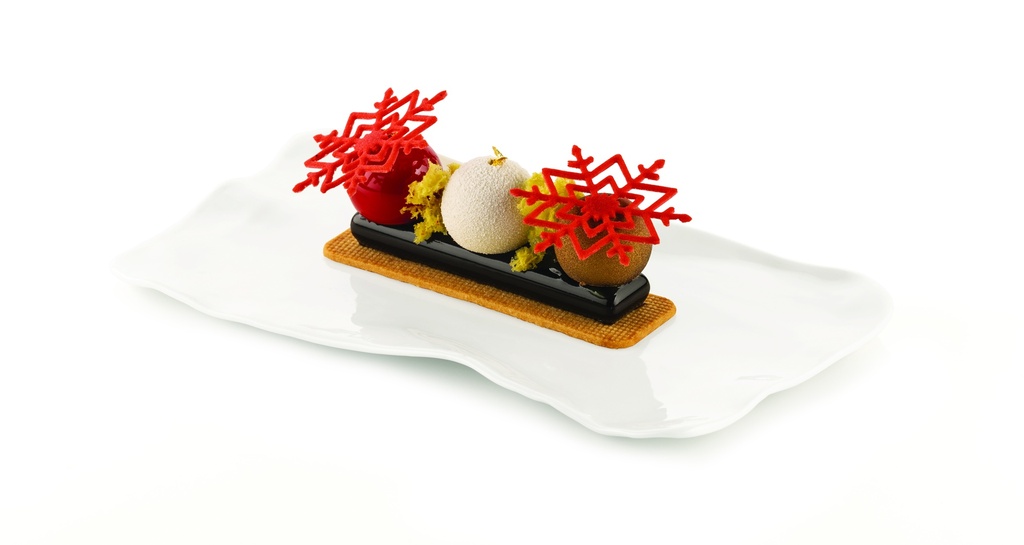SILIKOMART MOULE SILICONE INVERNO N.12 POMME DE PIN 6,7X4,7CM FLOCON Ø6CM