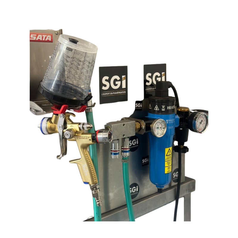 SGI RECHAUFFEUR D AIR A55TH AVEC THERMOMETRE + REGULATEUR D'AIR ENTREE EURO, DOUBLE SORTIE D'AIR 220 VOLT