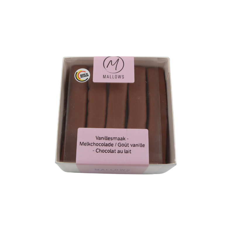 MALLOWS MARSHMALLOW STICK VANILLE CHOCOLAT AU LAIT 9 X 1,5CM 10 PCS - 130GR