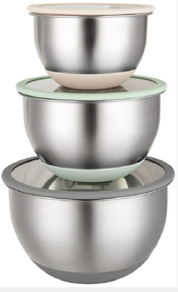 SET DE BOL MELANGEUR INOX 201 DIAM 16, 20 ET 24 CM