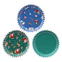 PME CAKE MINI CAISSETTE CUPCAKE ALU NOEL ASSORTIMENT 100 PCES 