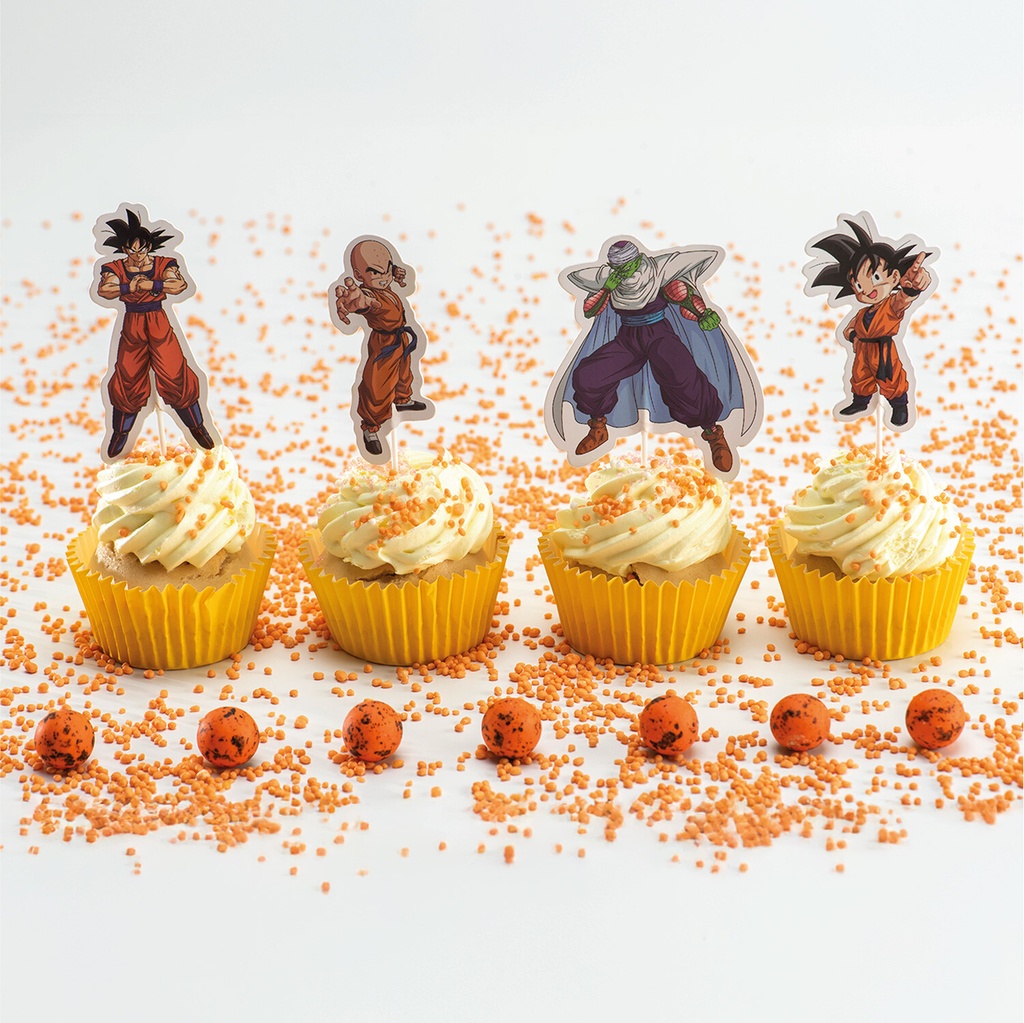 CAKE TOPPERS DRAGON BALL EN CARTON 7 x 11CM 16PCS