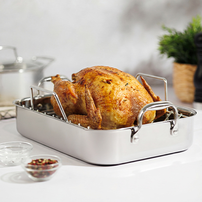 LACOR BAC A ROTIR INOX TRICHEF 35X26XH8.0CM TOUS FEUX 