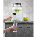 LACOR DISTRIBUTEUR DE BOISSONS VERRE 5.5L A/ROBINET & COUVERCLE NOIR