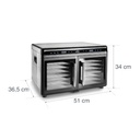 LACOR DESHYDRATEUR 2 PORTES- 2 MINUTERIES 2X8 PLATEAUX - REGLAGE 35 A 80° - 51.4X36.5XH33.5CM - 220/240V