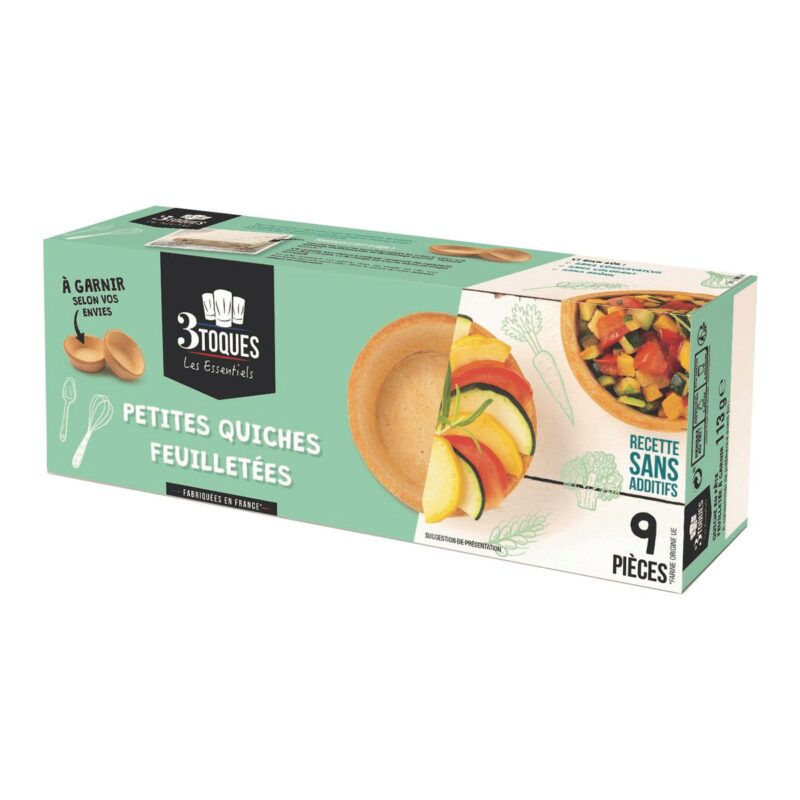 3TOQUES SMALL QUICHES 9 PCES.