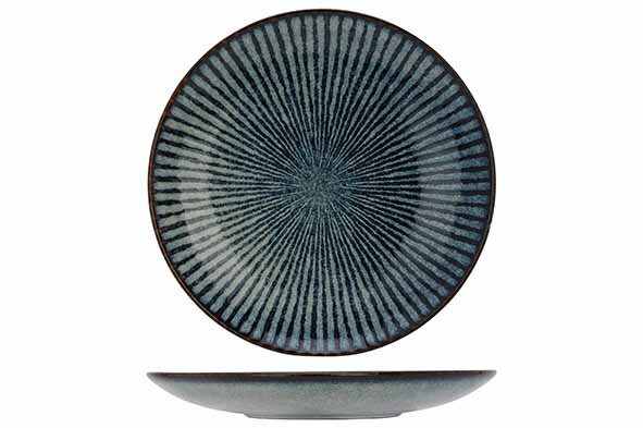 C&T ATLANTIS STRIPE DESSERT PLATE 21.5XH2.9CM - 8564022