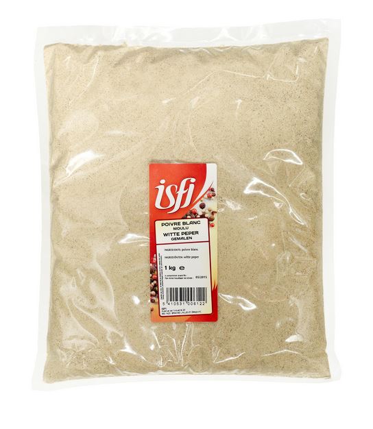 ISFI GROUND WHITE PEPPER 1KG