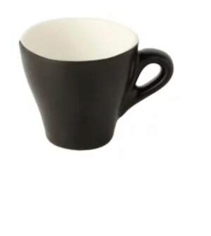 INSPIRE MOKA CUP MATTE BLACK 6XH5.5-70ML CREAM INTERIOR - 623702