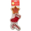 WILTON CHRISTMAS COOKIE CUTTER STAR/CANDY CANE/SOCK