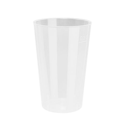 PP GLASS REUSABLE CUP 30CL 79XH119MMTRANSPARENT 25PCS