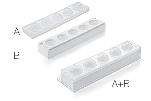 SET OF 5 SILICONE EGGS 3D 50 X 73 MM VOLUME 100ML = SET