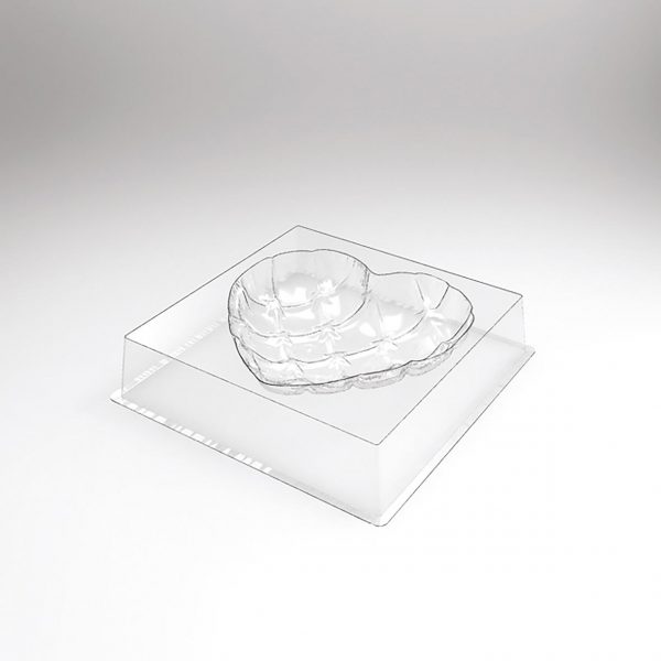 070516 PCB QUILTED HEART ENTREMET MOLDS FOR 30 PIECES 14.5X14.5 CM 30PCES ***S/CD***