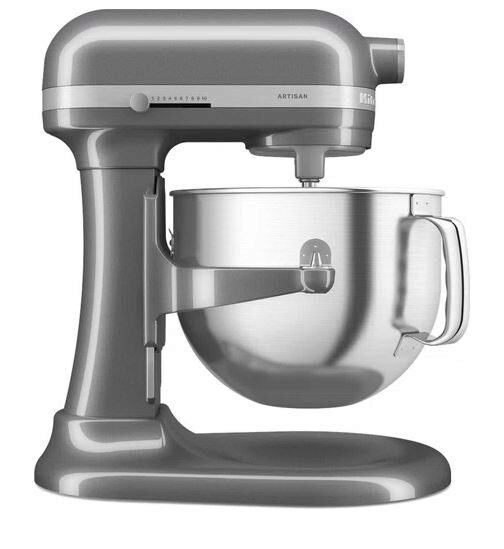 KITCHENAID ARTISAN ROBOT SUR SOCLE 6.6L GRIS ETAIN BOL RELEVABLE