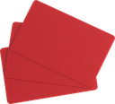 EDIKIO CARTES PVC ROUGES - 0,76 MM - 86X54MM ACCES/FLEX/DUPLEX  PAQUET DE 100 PCES