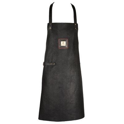 ARTEFACTO KOLOS CROCODILE APRON BLACK LEATHER H83X63CMCM CROSSED BACK