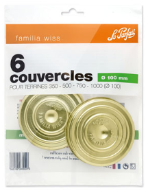 LE PARFAIT SET VAN 6 SCHROEFDEKSELS DIAM 10CM