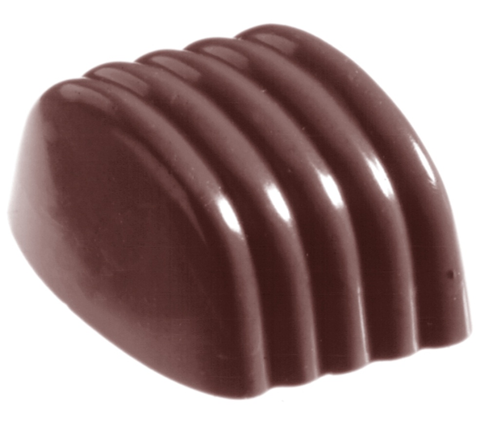 CW1545 4X7 GEVOERDE VIERKANTE CHOCOLADEVORM -- 9GR