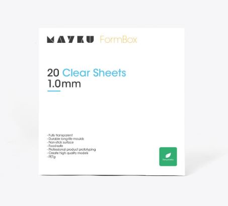 TRANSPARANTE VELLEN VOOR MAYKU FORMBOX 1MM 20ST ***OP/ORDER***