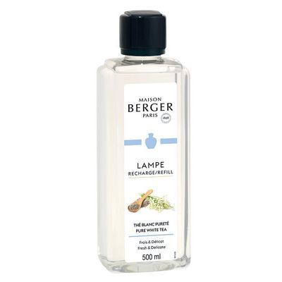 LAMPE BERGER RECHARGE 1/2 L  THE BLANC PURETE