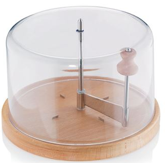 IBILI GIROLLE TETE DE MOINE PLANCHE BOIS A/CLOCHE PLASTIQUE 22CM