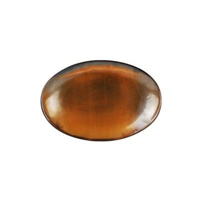 F2D ESCURA ASSIETTE 33X22.5CM OVALE BRUNE FONCEE - 604017