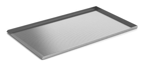 60X80CM PERFORATED ALUMINUM PLATE TEFLON 3 EDGES AT 90° HT 23MM THICKNESS 1.5MM