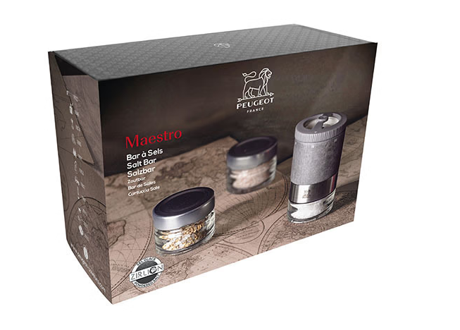 PEUGEOT MAESTRO U'SELECT Z BAR ZOUT LICHT GRAFIET 11CM + 3 PEPERS - 46996