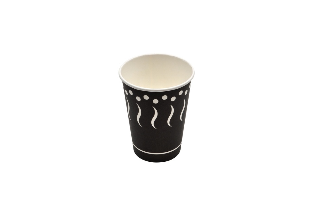 BLACK PAPER COFFEE CUP 12OZ 360ML PACK OF 50PCS