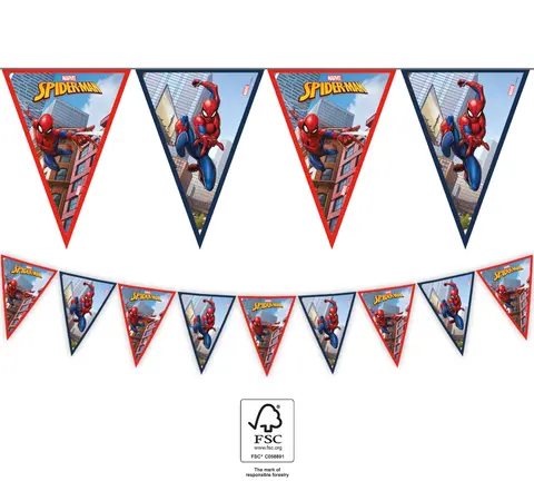 *FDS*SPIDERMAN CRIME FIGHT GUIRLANDE DRAPEAUX 1pc