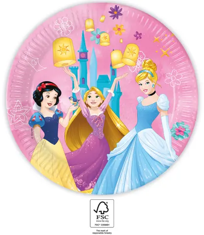 PRINCESS LYS ASSIETTES EN PAPIER 33 cm 8 pcs