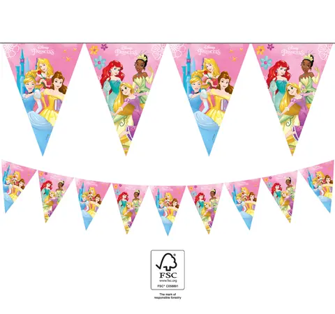 PRINCESS LYS  GUIRLANDE DRAPEAUX 1pc