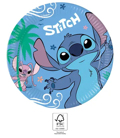 STITCH ASSIETTES EN PAPIER 23CM 8pcs