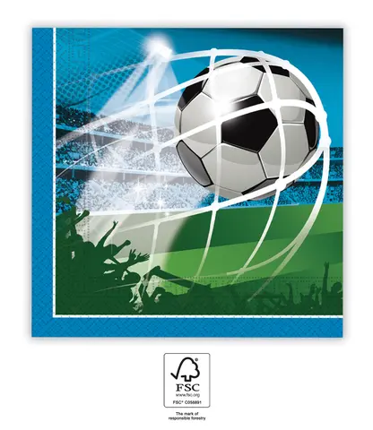 SOCCER FANS SERVIETTES EN PAPIER 33x33 cm 20 pcs