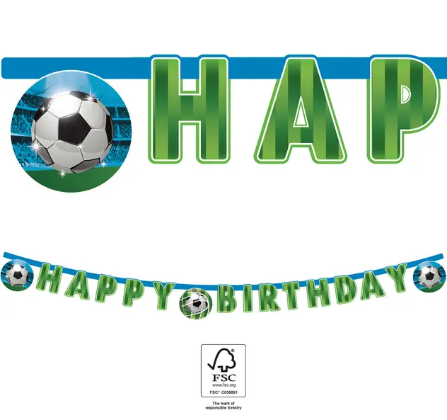 SOCCER FANS FSC GUIRLANDE BIRTHDAY 1pc