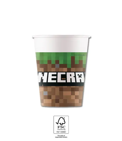 MINECRAFT GOBELETS EN CARTON 200ML