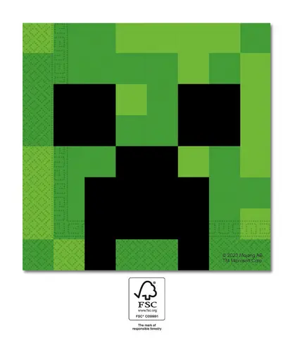 MINECRAFT SERVIETTES EN PAPIER