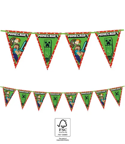 *FDS*MINECRAFT GUIRLANDE DRAPEAUX