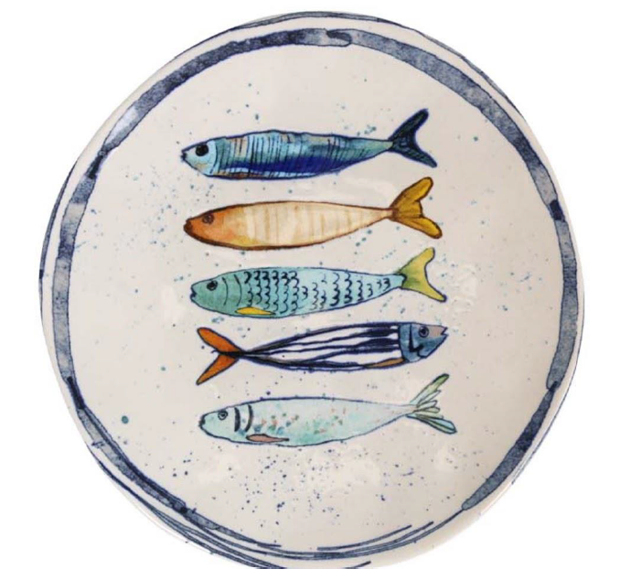  ELITE BORD 20CM sardines BEIGE/BLAUW STEENGOED