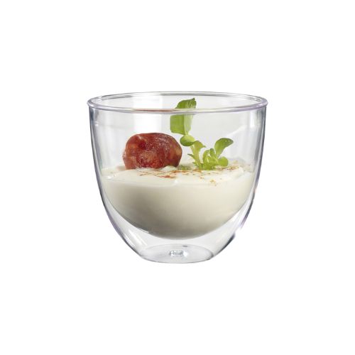 VERRINE DOUBLE PAROI TRANSPARENT 240ML H7,6CM Ø8,7CM