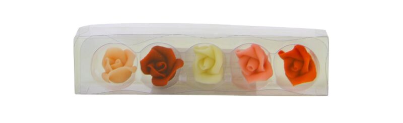 MARZIPAN ROSES 5 PCS ASSORTED 5 PCS