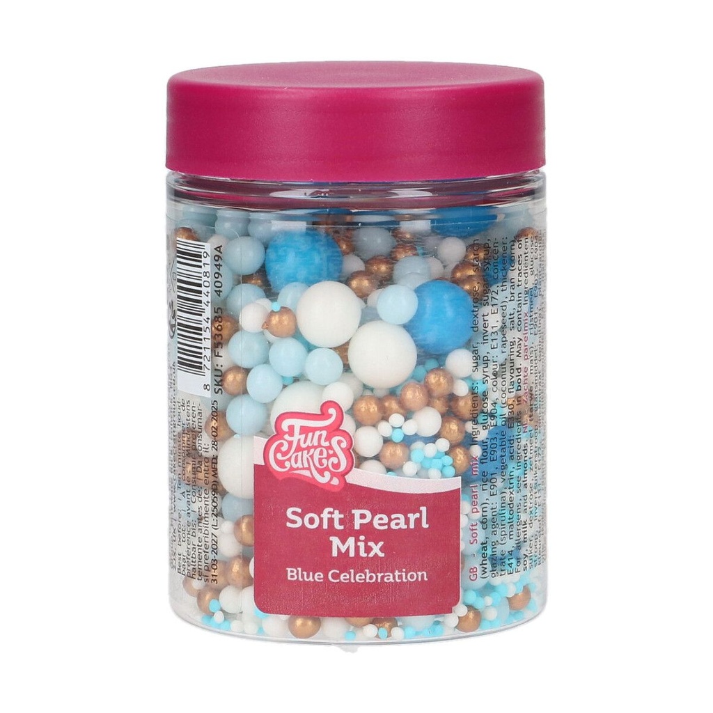 FunCakes MIX DECORATION EN SUCRE Blue Celebration 80g