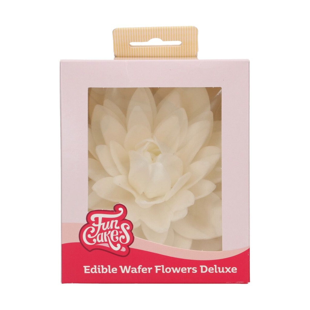 FunCakes Wafer Flowers White Dahlia 12.5cm