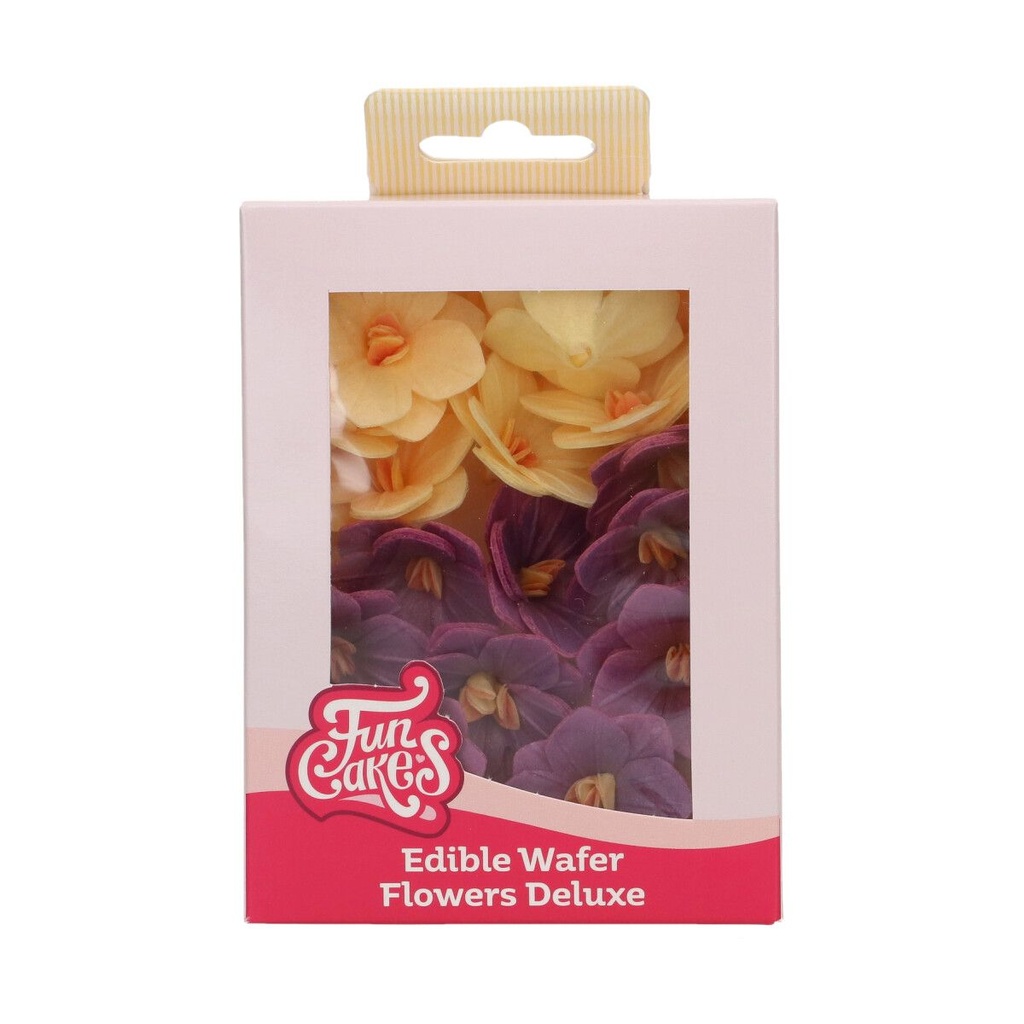 FunCakes fleurs azyme Hortensia Violet/Jaune 37mm 18 pces