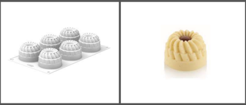 SILIKOMART VORM ROND ø70 H 48 MM "VOL HART" 6 VORMEN VAN 142ML