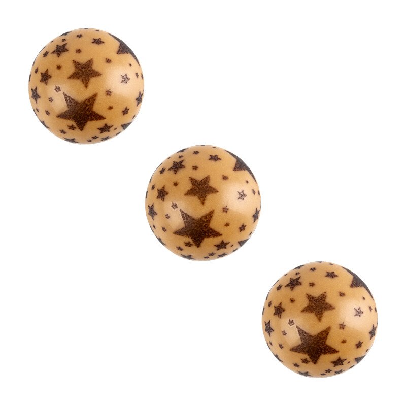 2015432 Ball caramel star 3D 2,2 cm 162pcs ***ON/ORDER***