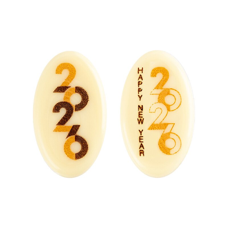 2014072 Plaquette Happy New Year 2026 3,9x2,3 cm 175pcs ***S/CDE***