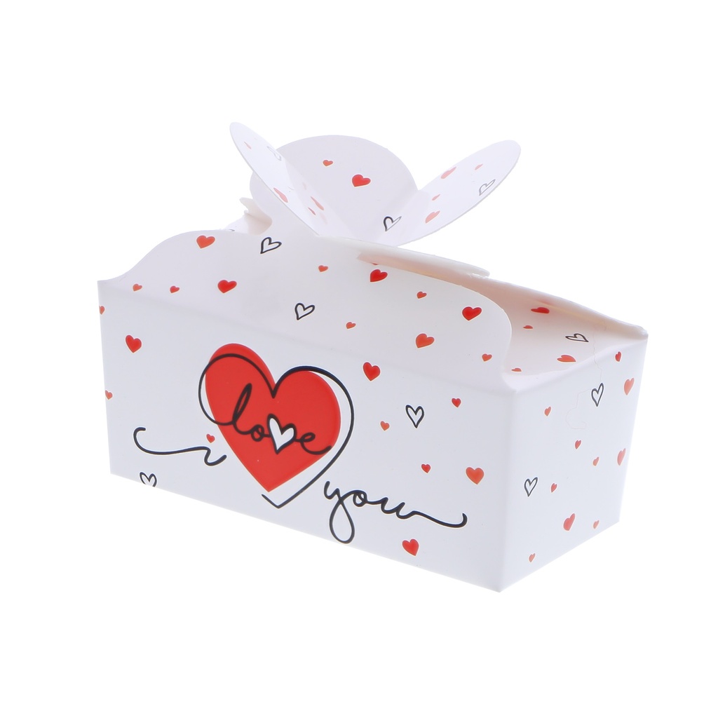 BOITE PAPILLON "LOVE" 2 PRALINES 7X3,5CM H3,5CM 100PCS