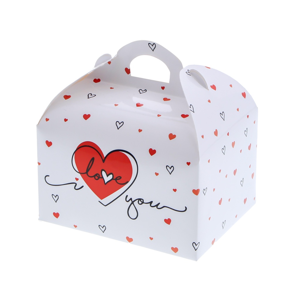 SWEETBOX WITH HANDLE 250GR "LOVE" 10X8CM H11CM 48PCS