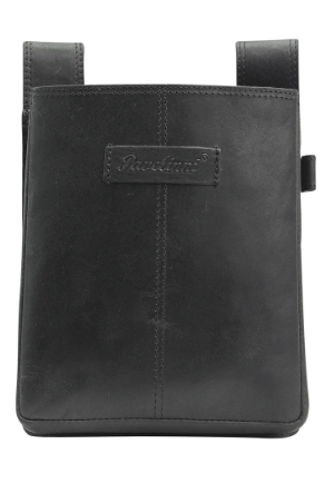 PAVELINNI ACCESSOIRE BETAALTERMINALHOUDER - I-PAD - MINI TABLET MAXIMALE DIKTE 3 CM - GLADIATOR ZWART BUFFEL LEDER - 14,5X17X3 CM - DC07132ABL